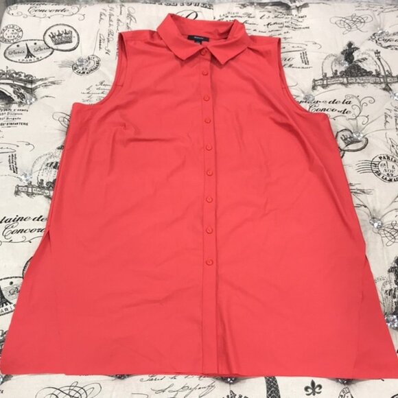 Alfani Sleeveless Knit Button-Front Tunic - Picture 3 of 7